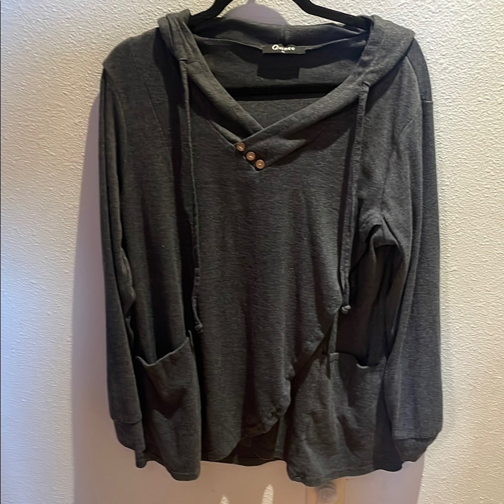 Gray Nursing Long Sleeve Sweatshirt